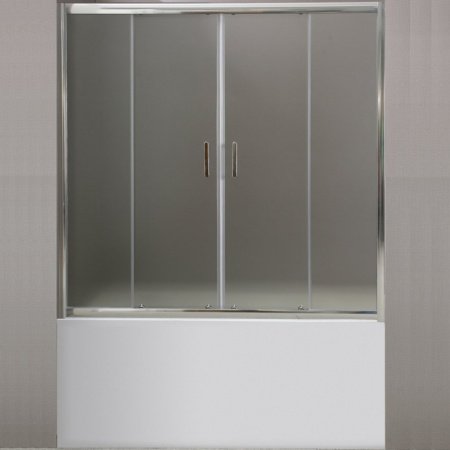 Шторка на ванну BelBagno Uno VF-2 150 профиль Хром стекло прозрачное