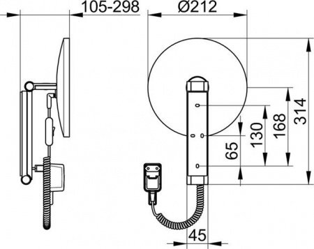 Косметическое зеркало Keuco iLook Move 17612019001 хром