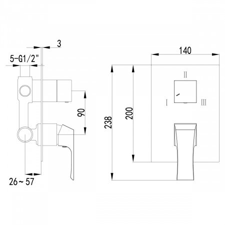 Смеситель для ванны с душем Lemark Unit LM4528C хром