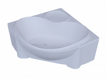 Акриловая ванна Aquatek Эпсилон 150x68 см пустая с фр.экр. вклеенный каркас