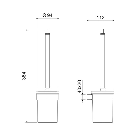 Ершик подвесной Timo Luiro 18561/18 черное золото