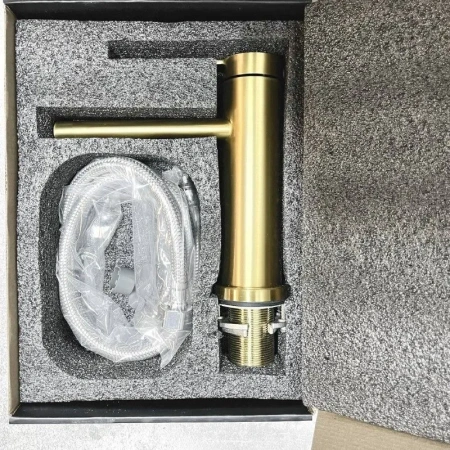 Смеситель для раковины BELZ B10813-5, золото матовое