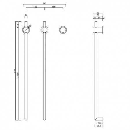 Полотенцесушитель электрический ABBER Charme AH4002MW белый матовый