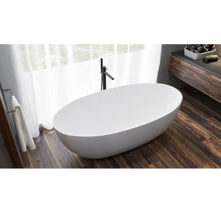 Ванна WHITECROSS Diamond 170x87 (белый мат) иск. камень