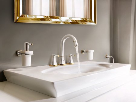 Смеситель для раковины Grohe Grandera 20389GI0 хром/золото