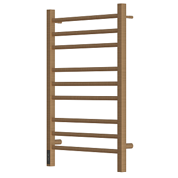 Полотенцесушитель электрический Point PN70758BR П9 500x800, диммер слева, бронза