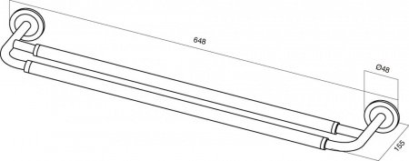 Держатель для полотенец AM PM Serenity A40336400 Хром