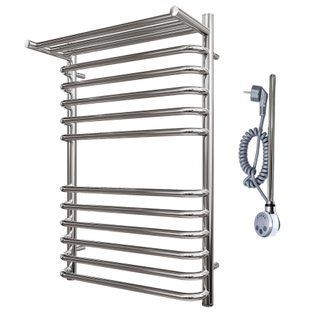 Полотенцесушитель электрический Point PN09158SPE П11 500x800 с полкой левый/правый, хром