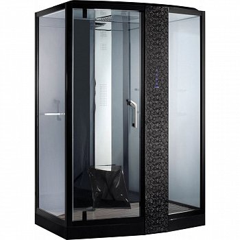 Душевая кабина Orans 89102RB 150x100x220 профиль черный, стекло прозрачное