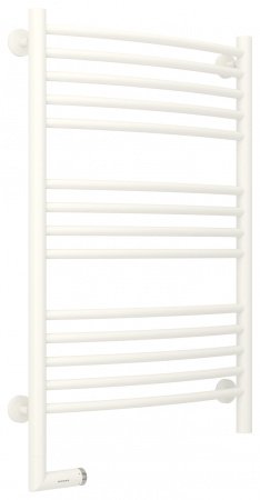 Полотенцесушитель электрический Сунержа Богема 2.0 80х50 белый матовый, выгнутая, подключение правое