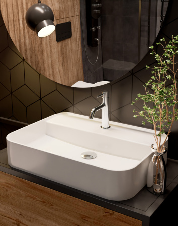 Раковина накладная 61см AQUAme AQM5003 белый