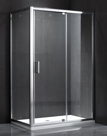 Душевой угол GEMY Sunny Bay 130x100x190 профиль хром, стекло прозрачное