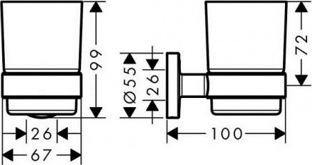 Стакан для зубных щеток Hansgrohe Logis Universal 41718000 Хром