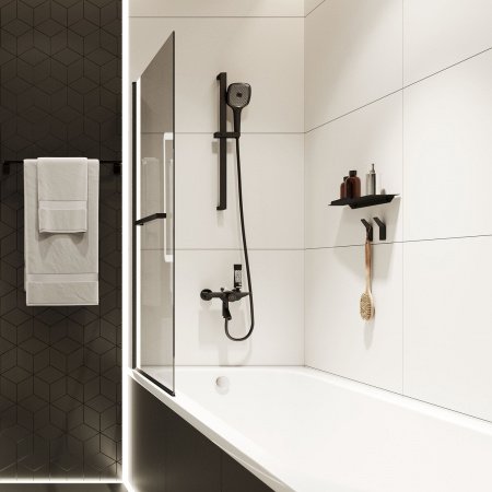 Смеситель для ванны с душем IDDIS Shelfy SHEBLBTi02WA черный матовый