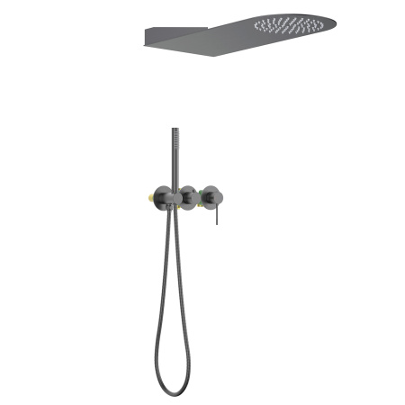 Встраиваемая душевая система со смесителем Timo Saona SX-2340/18SM черное золото