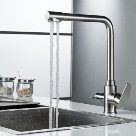 Смеситель для кухни Haiba HB76802, сталь