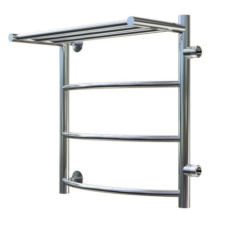 Полотенцесушитель водяной Тругор Приоритет серия 1 60х50 хром, с полкой, подключение правое