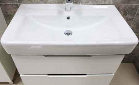 Тумба для комплекта Акватон Дакота 80 белый/выбеленное дерево