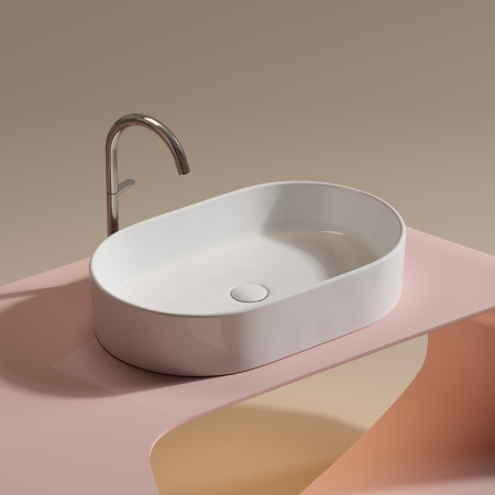 Раковина накладная 60см Ceramica Nova Element CN6048 белый