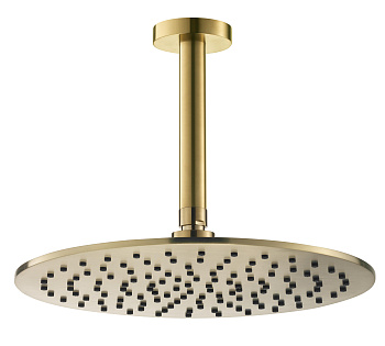 Потолочный (кронштейн 15см) верхний душ 30см Benesque Lumiere 22010604 латунь брашированная