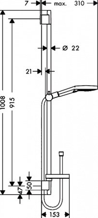 Душевой гарнитур Hansgrohe Raindance Select S 26631 Хром