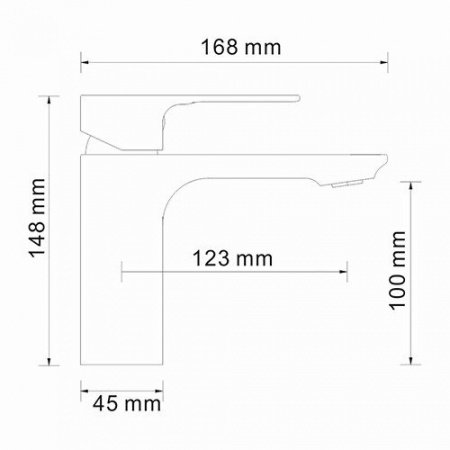 Смеситель для раковины WasserKraft Dinkel 5803 хром