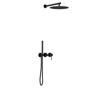 Встраиваемая душевая система со смесителем Vincea Groove VSFW-4G01MB черный матовый