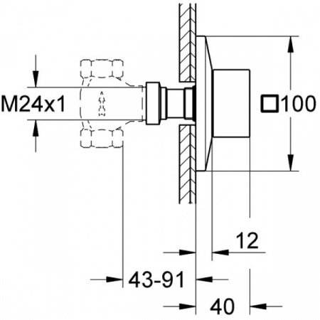 Вентиль запорный для ванны с душем Grohe Allure Brilliant 19796000 хром