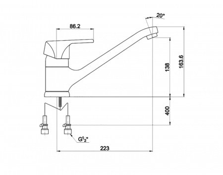 Смеситель для кухни Timo Nordic 0153F chrome хром