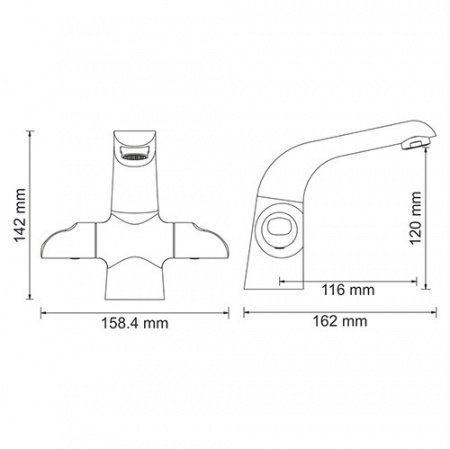 Смеситель для раковины WasserKraft Lossa 1203 хром