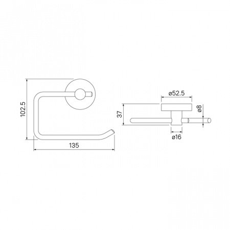 Держатель туалетной бумаги IDDIS Sena SENSS00i43 хром