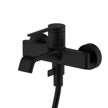 Смеситель для ванны с душевым набором AQUAme Asti AQM6412MB черный матовый