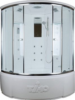 Душевая кабина Timo Lux Т-7735 135x135x220 профиль хром глянцевый, стекло прозрачное