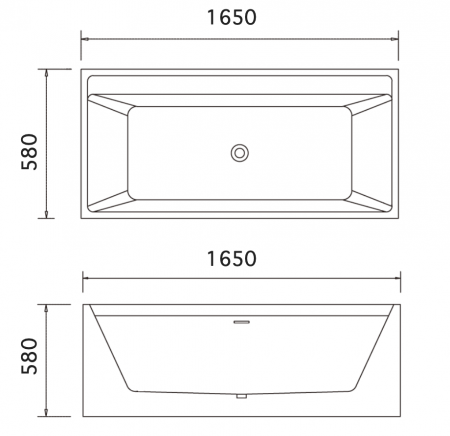 Акриловая ванна NT Lago di Nemi 165x82 NT105