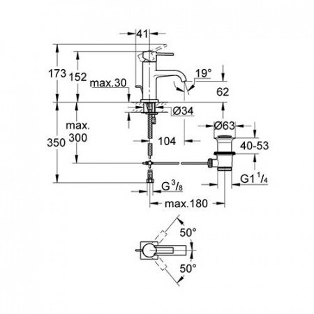 Смеситель для раковины Grohe Allure 32757000 хром