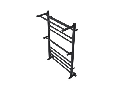 Полотенцесушитель водяной Aquatek Альфа AQ RRP1080BL 80х50 с полкой, черный муар