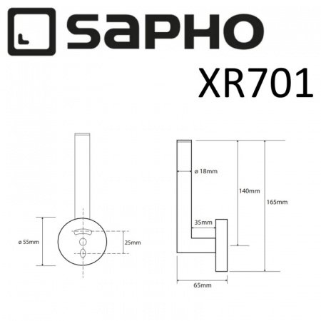 Держатель туалетной бумаги Sapho X-ROUND XR701 хром