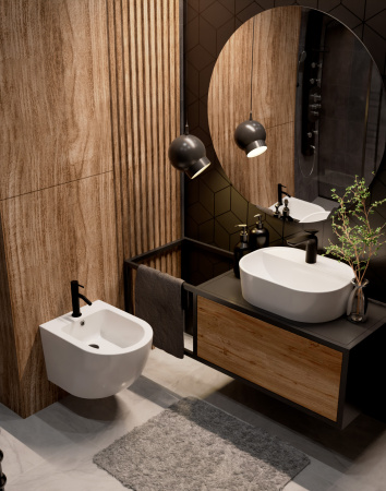 Смеситель для биде AQUAme Siena AQM6216MB черный матовый