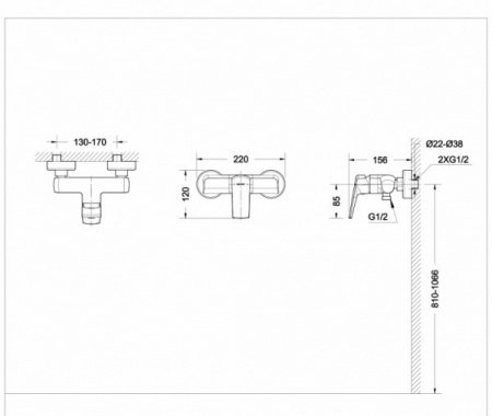 Смеситель  Bravat Real F7121179CP-2-RUS хром