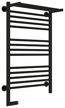 Полотенцесушитель электрический Сунержа Богема с полкой 2.0 80х50 черный матовый, подключение левое