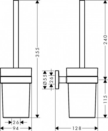 Ершик для унитаза Hansgrohe Logis Universal 41722000 Хром