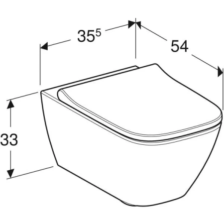 Унитаз с инсталляцией подвесной GEBERIT Smyle 500.153.37.1 клавиша смыва белый