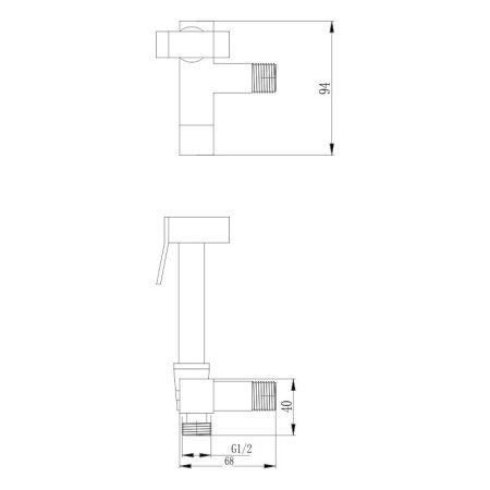 Гигиенический душ со смесителем Haiba HB5502 хром