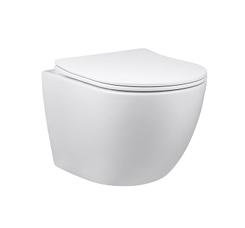 Унитаз подвесной безободковый Vincea Globo VT1-14S белый, с сиденьем микролифт