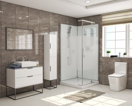 Душевая кабина Grossman GR170QL 100x100x205 профиль хром, стекло прозрачное/матовое
