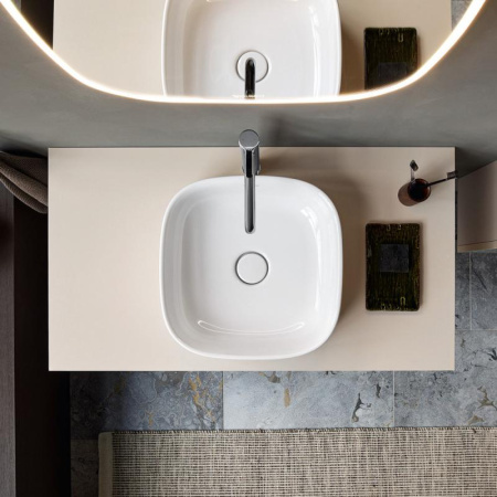 Раковина накладная 42см Duravit Zencha 2373420079 белый