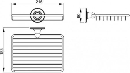 Полка корзина Timo Nelson 160022/02 antique Антик