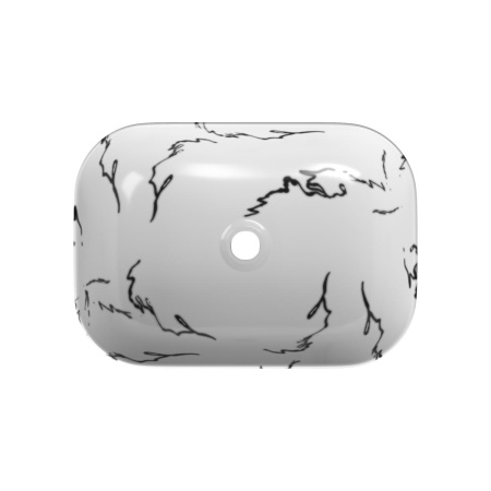 Раковина накладная 46см Point Вега PN43711WB белый/черный