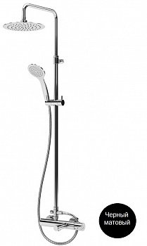 Душевая стойка Cezares LEAF-CVDA-30-NOP черный матовый