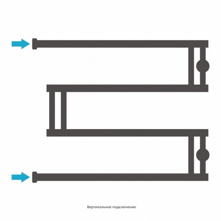 Полотенцесушитель водяной Сунержа High-Tech 00-0050-5065 50х65 хром